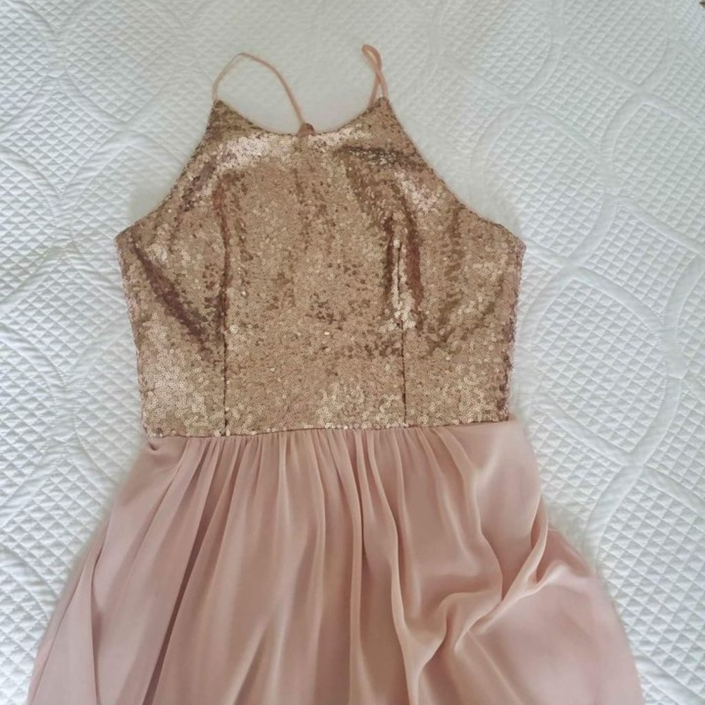 Sequin Halter Dress